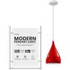 LEDSone Modern Industrial Teardrop Hanging Ceiling Light Pendant Lamp, Eyeball Design Modern Light Shades E27 UK Lamp Fixture (Rosso)