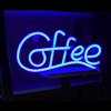 STHomedeco Neon Murale - Lettere Caffetteria Lampada Neon LED Insegna Luminosa & Adesivi DIY per gli Orari di Apertura Per Bar Ristoranti Cucina Festa Decorazione (Blu Caffè)