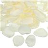 PATIKIL Petali di Rosa di Seta, 400 Pz Petali di Fiori Artificiali Petali di Rosa Finti per Matrimonio Spargimento Corridoio Sposa Decorazione Tavolo Notte Romantica, Giallo Bianco
