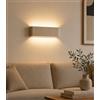 TEKHOME Applique LED da Parete 15W Biemissione, Lampada Moderna per Interni, Luce Regolabile 3000K/4000K/6500K, 1000LM, Design Minimalista in Alluminio per Soggiorno, Camera e Corridoio E57-OS3C
