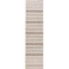 benuta tappeto da interno ed esterno Kaleo Crema/Beige 80x300 cm tappeto soggiorno tappeto da esterno passatoia moderno pelo corto scandinavo