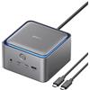 Anker Docking station Anker Prime TB5 14-in-1, dock Thunderbolt 5, trasferimento dati a 120 Gbps, 140 W, fino a 8K per laptop Thunderbolt 5/4, grigio