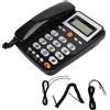 Gistuch Telefono fisso con tasti grandi, vivavoce, LCD, luminosità regolabile, selezione rapida con un solo tocco, telefono fisso, nero