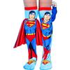 Madmia Calzini Batman Superman, calzini colorati con applicazioni 3D, per bambini e adulti dai 6 ai 99 anni