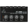 Behringer MICROMIX MX400 Ultra-Compact 4-Channel Line Mixer, Mono Audio Mixing with Low-Noise Operation, Portable Design for Home Studio, Stage and Practice Use