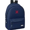 safta Munich Basic - Zaino per computer portatile da 15,6 e USB, ideale per giovani di diverse età, tessuto riciclato, comodo e versatile, qualità e resistenza, 31 x 18 x 44 cm, colore, Blu marino,