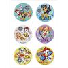dekora - 6 Mini dischi commestibili dei Paw Patrol per cupcake, muffin o biscotti - 5,8 cm