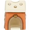 THUN - Casetta Porta Tealight di Colore Marrone in Ceramica Decorata a Mano - Linea Regali d'inverno - Idea Regalo Natale 2022-9x9x11 cm h
