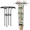 Generico 185cm Griglia Da Giardino - Supporti Verticali Stabili Per Piante Rampicanti - Traliccio A Ombrello Con Struttura A Gabbia - Per Vite Rosa Clematide Ortensie(Black,D25cmxH65cm)