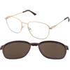 Polaroid PLD 6205/CS NOA/SP | Occhiali da Vista con Clip da Sole | Prova Online | Unisex | Metallo | Quadrati | Oro | Adrialenti