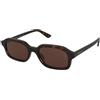 Alexander McQueen AM0558S 002 | Occhiali da Sole Graduati o Non Graduati | Plastica | Rettangolari | Marrone, Havana | Adrialenti
