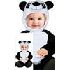 FIESTAS GUIRCA | Costume Panda Bebè (18-24 Mesi) - Cappuccio e Tutù - Costumi da Animali e Orsi per Halloween, Carnevale e Feste in Maschera - Ideale per Bambini Piccoli - Bianco e Nero