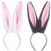 ZEXOWIJ 2 Pezzi Orecchie da Coniglio Cerchietto in Morbido Peluche per Bambina e Adulti, Accessori Costume Coniglio per Pasqua, Carnevale e Cosplay, Orecchie di Coniglio per Feste e Travestimenti