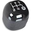 OBEST 5 Marce Leva Pomello del Cambio compatibile Fiat Panda 2012，OEM 502942700，Nero