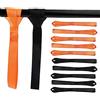DGN 10 Pezzi Cinghie di Fissaggio,2,5cm × 30cm Nylon Cinghie di Cinghie Soft Loop,Cinghie di Fissaggio Piccole per Rimorchi,Nero e Arancione Fascia Fissaggio,per Moto,Auto,Rimorchio,Bagaglio,Carico