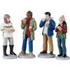 Lemax Food Truck Patrons, Set di 4 (Cod. 52530) - Personaggi in Resina per Villaggi