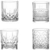 Set 4 Bicchieri Spirit Brandani Assortiti in Crystal Glass