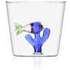 Bicchiere Tumbler Marine Garden Pesce Rosa e Alga Blu Ichendorf - Design Alessandra Baldereschi