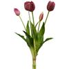 Bouquet Tulipani Artificiali EDG (5 pz) - 40 cm | Colore Porpora