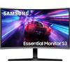 SAMSUNG - Monitor 32' LCD VA Curvo Essential S3 S39GD Full HD 1920x1080 Pixel Tempo di Risposta 4 ms