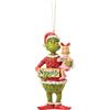 Enesco Jim Riva Grinch E Cindy Lou Holding Naughty E Bello Segni Ornamento da Appendere