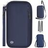 EPROICKS Portafoglio da Viaggio Porta Passaporto, Custodia Porta Passaporti Famiglia, Portadocumenti da Viaggio con Protezione RFID, Organizer per Carte di Credito, Carte D'Imbarco (blu)