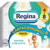 Regina Cartacamomilla - 24 Rotoli di Carta Igienica, 300 Soffici Fogli a 3 Veli, Delicata e Consistente, Profumo di Camomilla, Confezione in Carta Riciclabile, 100% Certificata FSC
