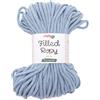 Stafil Filled Ropy Ø 6 mm, Filato Effetto Corda 250 g ~ 50 m, 70% Cotone Riciclato e 30% Poliestere, per Cestini, Decorazioni e Lavori a Uncinetto, Colore Azzurro
