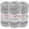 Stafil My Macramè 2 mm - Set 3 Gomitoli da 100 g (90 m) - Cordino Macramè in Cotone Riciclato per Borse, Decorazioni, Arazzi, Portachiavi e Crochet - Colore Pietra