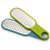 Joseph Joseph Duo Set di grattugie da cucina, 2 pezzi, grattugia formaggio e verdura, gratta limoni e agrumi manuale, fori larghi e fini, azzurro/verde