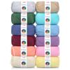 Stafil Colors Set Filati Acrilici 12 Colori Pastello - 12 Gomitoli da 50 g (600 g Totali) - Lana Acrilica per Uncinetto, Maglia, Amigurumi, Crochet e Lavori Creativi