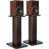 FREEAMG Set di 2 Supporti per Altoparlanti da Tavolo in Legno 50CM, Fino a 50KG, Supporti per Altoparlanti per Home Cinema, Supporti Universali per Altoparlanti da Tavolo, Design Riempito di Sabbia