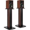 FREEAMG Set di 2 Supporti per Altoparlanti da Tavolo in Legno 70CM, Fino a 50KG, Supporti per Altoparlanti per Home Cinema, Supporti Universali per Altoparlanti da Tavolo, Design Riempito di Sabbia