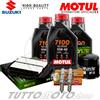 MOTUL / HIFLO / NGK KIT TAGLIANDO SUZUKI DL 650 V-STROM 2005 OLIO MOTUL 7100 10W40 FILTRI E CANDELE