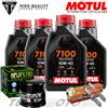 Motul - Hiflo - NGK Tagliando TRIUMPH Street Scrambler 900 2019 2020 Olio 7100 10W40 Filtro Candele