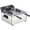 LIVOO DOC217 Friteuse double 2 x 3 L Inox 3300W - Noir + Gris