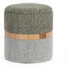 Bizzotto Pouf Contenitore Tanya Fog Grande colore Verde e Grigio