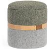 Bizzotto Pouf Contenitore Tanya Fog Piccolo colore Verde e Grigio