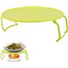 Agatige 3-in-1 Rastrelliera per microonde/Portapiatti/Vassoio per alimenti con gamba pieghevole, Copri-alimenti per impilatore per microonde Coperchio per alimenti per forno a microonde(verde)
