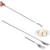 Agatige Forchetta telescopica, forchetta estensibile in acciaio inox Forchetta con manico lungo per cucina barbecue Cena frutta dessert