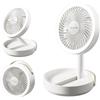Gaiatop Piccolo ventilatore da scrivania pieghevole con luce notturna a LED, 17,3 cm, wireless, 6000 mAh, alimentato a batteria, ricaricabile tramite USB, per camera da letto, ufficio, dormitorio