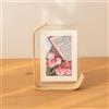 Jayruit Cornice portafoto in acrilico doppio, design trasparente, adatta a foto da 10 x 15 cm e 14 x 21 cm, combinando durata ed eleganza (14 x 21 cm colore originale del legno)