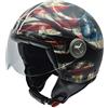 NZI 490004G601 Zeta Graphics Peace, Casco da Moto, Bandiera Americana, Taglia XL