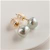 COMOTO Orecchini a perno alta lucentezza 7,3 mm argento perle Akoya blu oro giallo m...