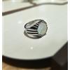 Anello Uomo con Pietra di Luna Acciaio Inox Anallergico misure IT 19, 22, 24, 26