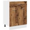 Roanoer Mobile da cucina Lyon per la cucina, effetto legno anticato, 60 x 46 x 81,5 cm, mobile da cucina in legno con cassetto e due scomparti per molto spazio