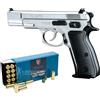 KIMAR CZ 75 SILVER A SALVE CAL.9MM COMPRESO 50 CARTUCCE FIOCCHI