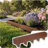 VOUNOT® Bordura per Giardino in Metallo Zincato 10M, Bordo Aiuole Resistente spessore 1,5mm, 106x18cm, Set da 10 Pezzi Bordure Flessibile per Prato, Piante da Giardino, Orto, Marrone