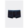Tezenis Boxer In Cotone A Costine Con Elastico Logato Uomo Blu