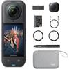 Insta360 X5 Pack Essential Camera Impermeabile 8K 360º Superba in Bassa Luce Selfie Stick